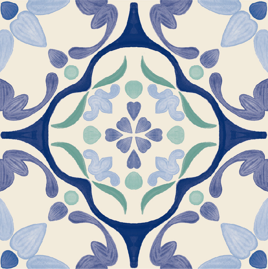 Handpainted Floral Tiles