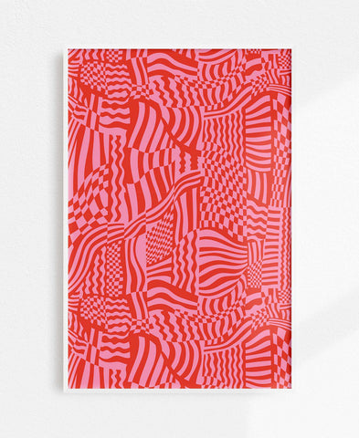Pink and Red / 18x24